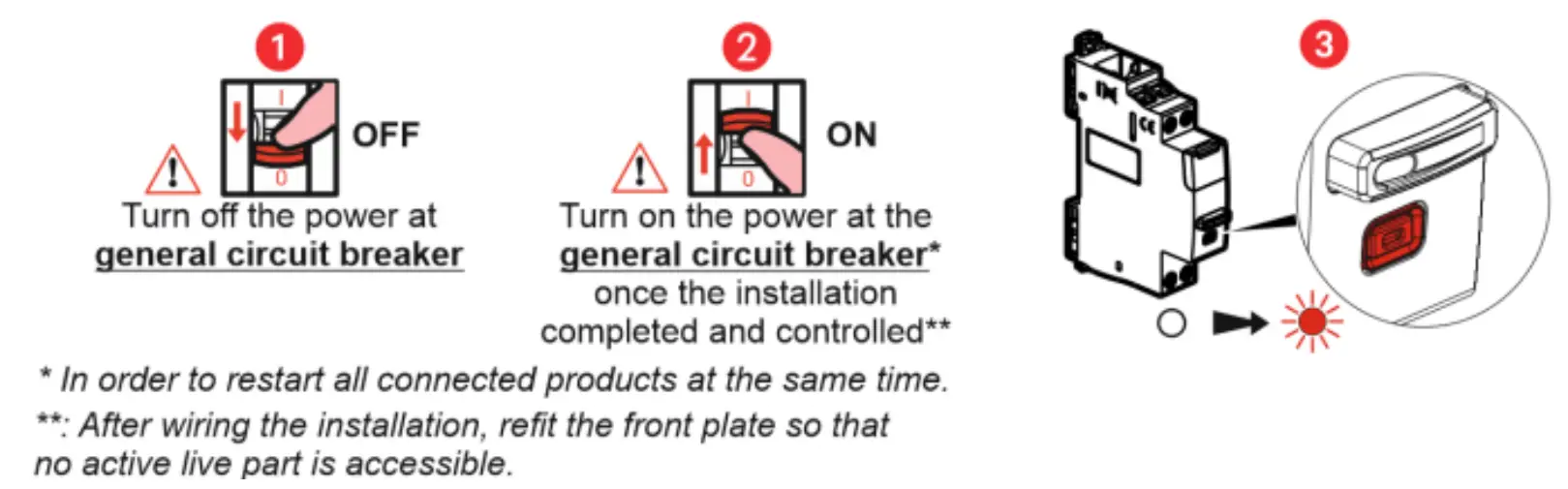 Add a connected latching relay in a connected installation
