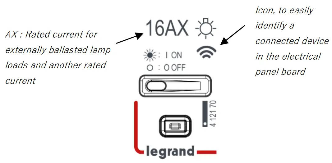 Marking of the connected latching relay