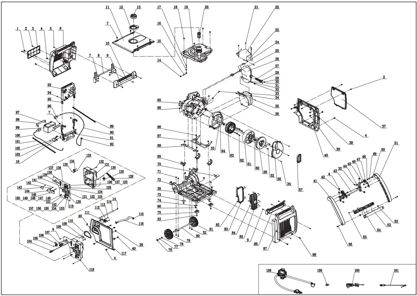 CHAMPION 73001I-DF 3500W LPG Dual Fuel Inverter Generator Instruction Manual - TECHNICAL DIAGRAMS
