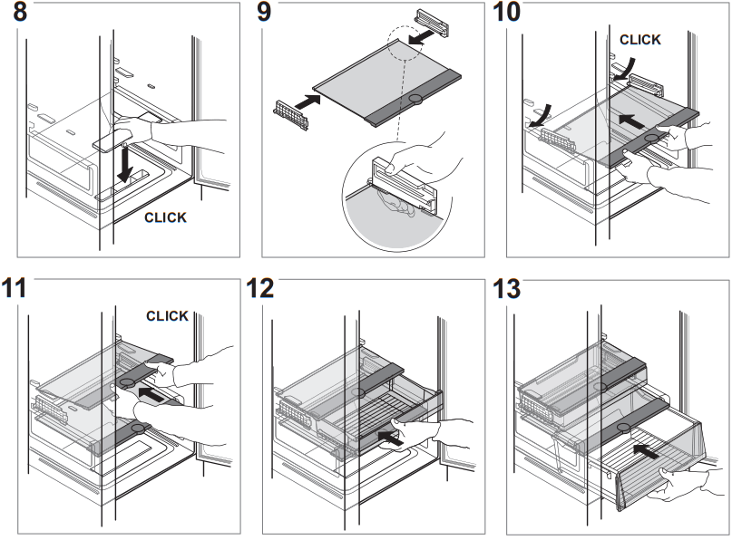 Whirlpool WHC18T311HK Built In 2 Door Bottom Mount Fridge Freezer - fig 6