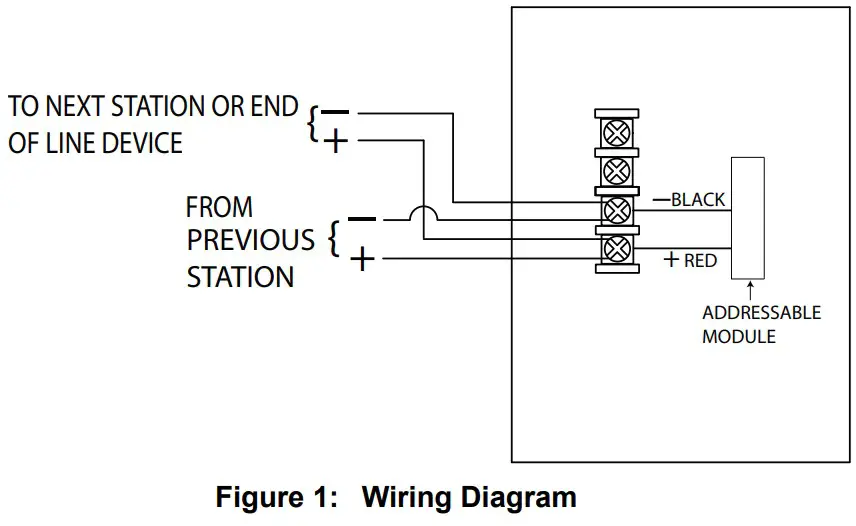 Mircom MS 700MPU Series Fire Alarm Manual Station - Wiring Diagram