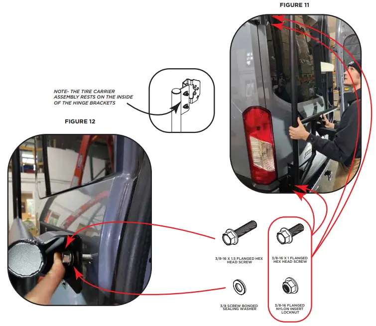 FVCO TR1104B Transit Rear Tire Carrier - FIGURE 9