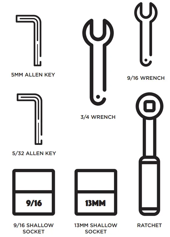 FVCO TR1104B Transit Rear Tire Carrier - TOOLS