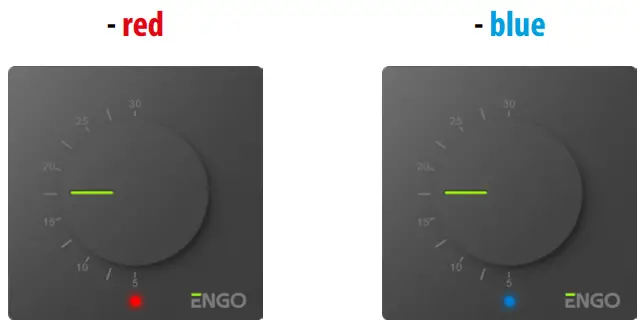 ENGO ESIMPLE230W Simple Non Programmable Wired Thermostat - LED light indications