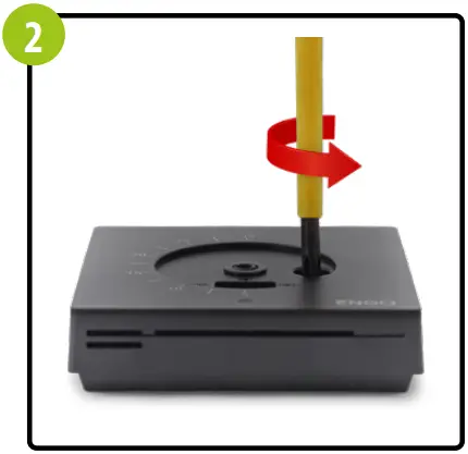 ENGO ESIMPLE230W Simple Non Programmable Wired Thermostat - Unscrew the screw