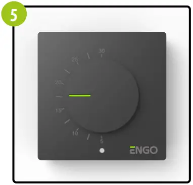 ENGO ESIMPLE230W Simple Non Programmable Wired Thermostat - attachment method