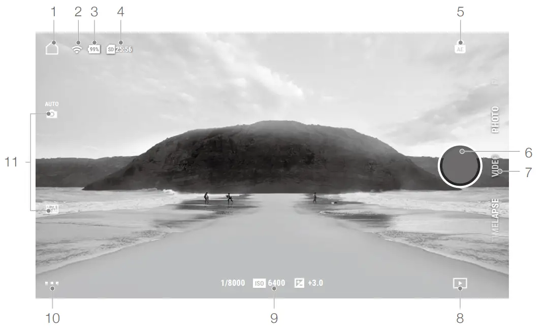 dji OSMO ACTION Adventure Combo- Camera View