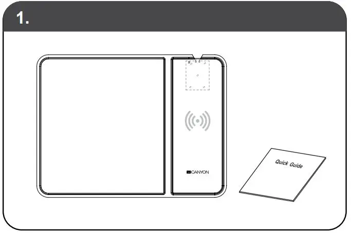 CANYON MP-W5 Mouse mat with wireless charging User Guide - What's in the box