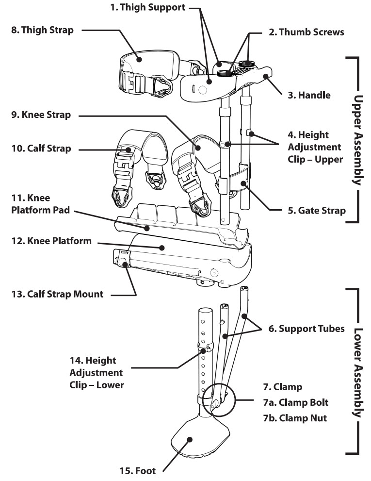 iWALK HFC30303 3.0 Hands Free Crutch - THIGH
