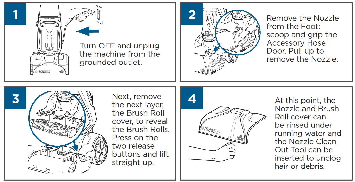 Cleaning the Brush Roll & Nozzle