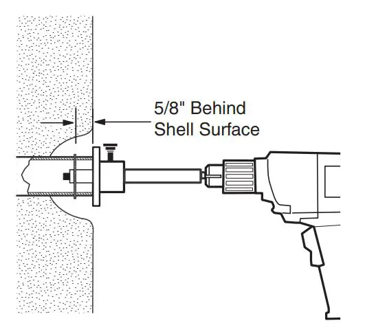 Jandy TC3 Flush Mount Pool Spa Return Jet - 5,8 inch Behind