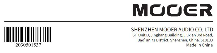 Mooer SilverEye 10 BT10 - Address