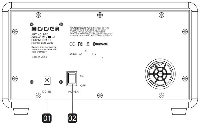 Mooer SilverEye 10 BT10 -Back Panel