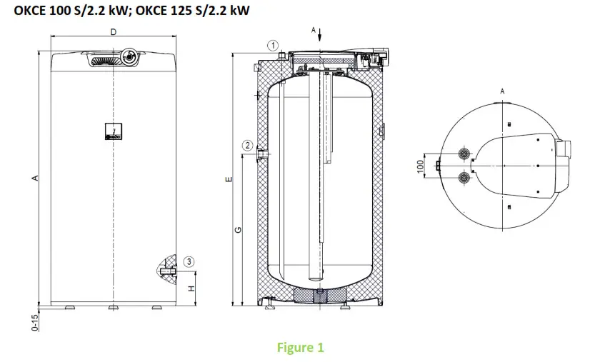 DRAZICE OKCE 160 S Stationary Electric Water Heaters- Figure 1