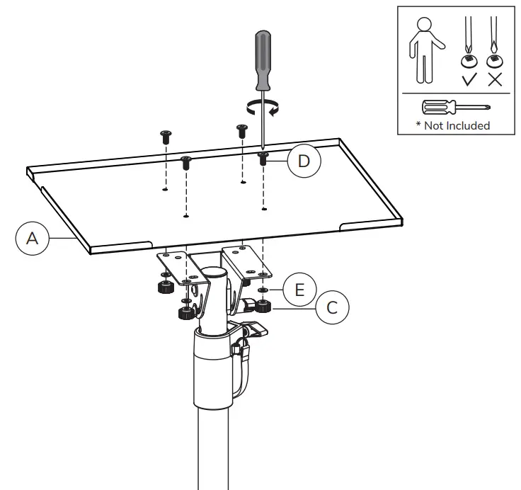 Neomounts NSFS200BLACK Floor Stand - STEP
