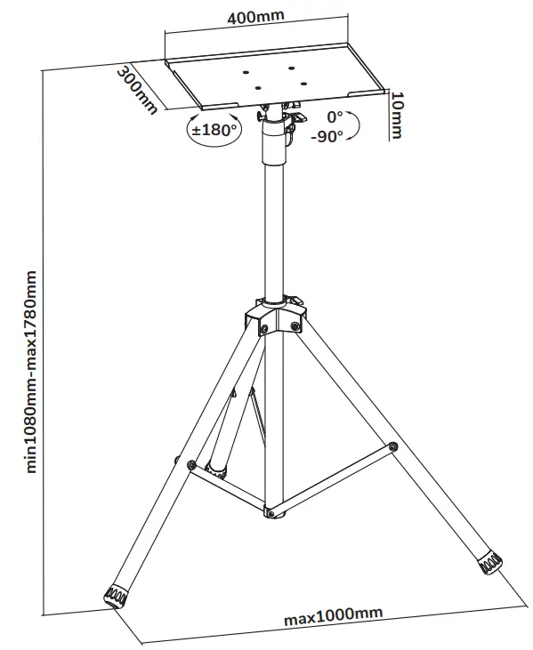 Neomounts NSFS200BLACK Floor Stand
