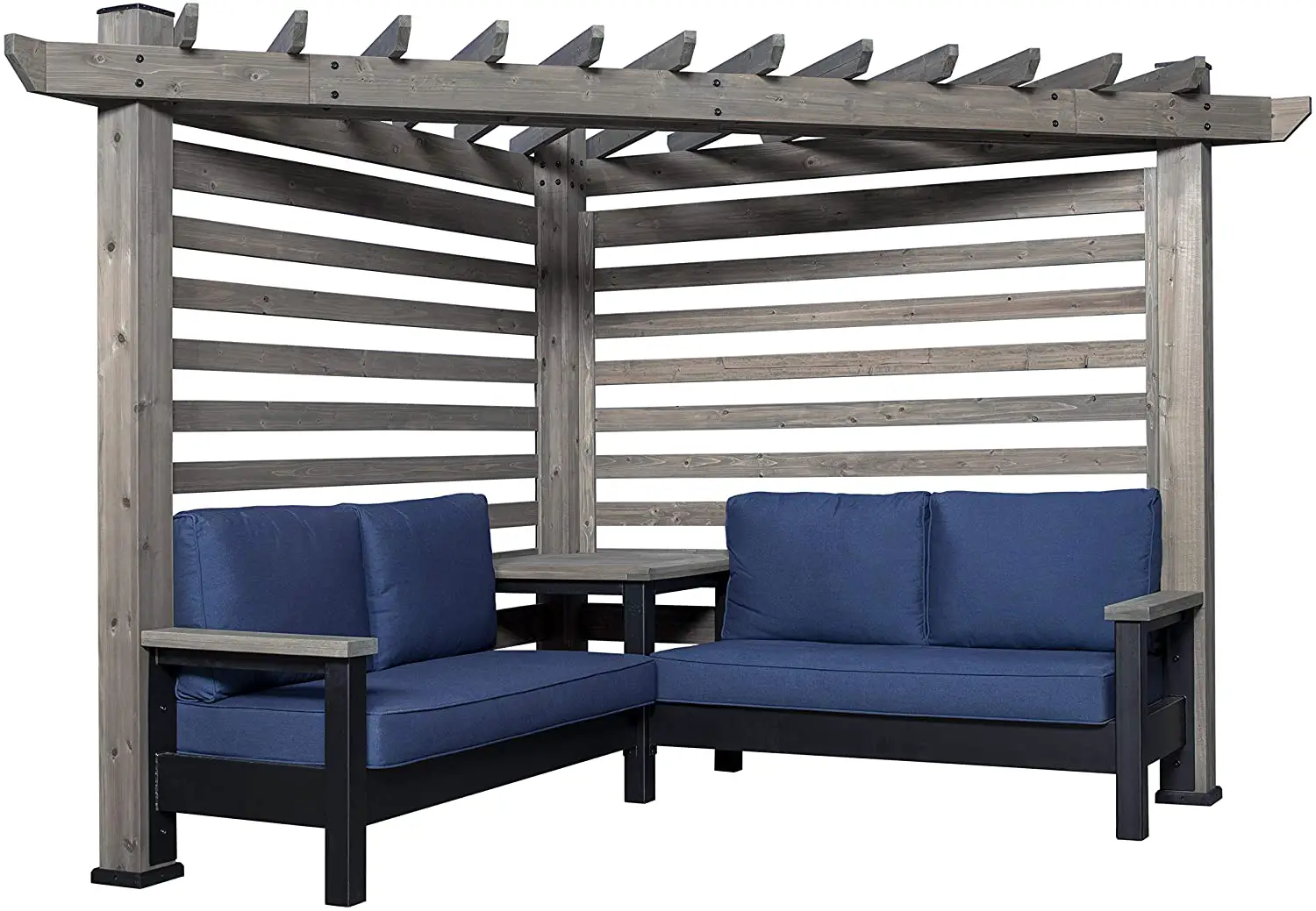 TUSCANY 2002531com Cabana Pergola With Conversation Seating IMAGE