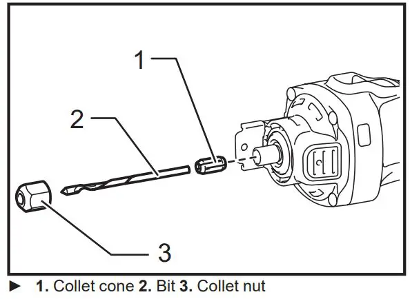 makita DCO140 Cordless Cut-Out Tool Instruction Manual - Changing the collet cone