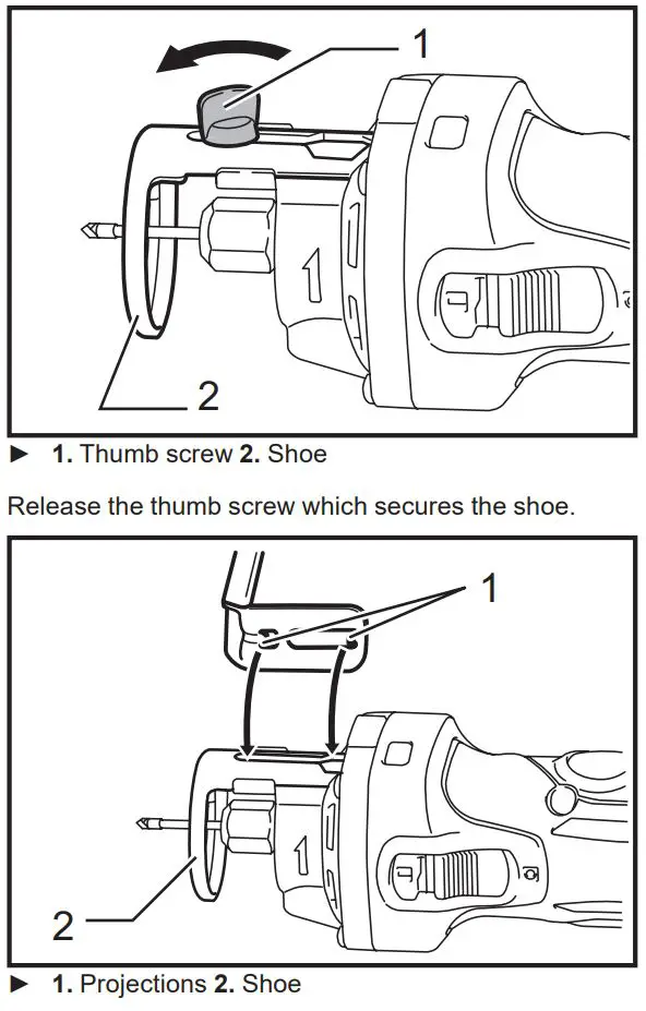 makita DCO140 Cordless Cut-Out Tool Instruction Manual - Installing circular guide