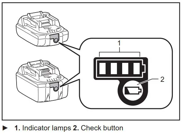 makita DCO140 Cordless Cut-Out Tool Instruction Manual - Only for battery cartridges with the indicator