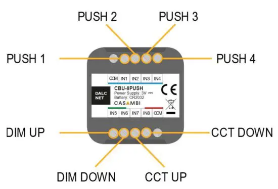 CASAMBI CBU 8PUSH Lighting System - PUSH BUTTONS SETTING 4