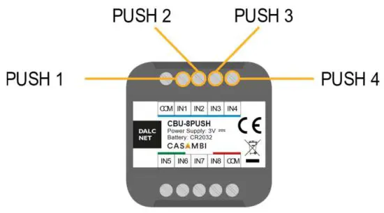CASAMBI CBU 8PUSH Lighting System - PUSH BUTTONS SETTING