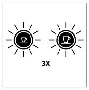 Nespresso Citiz&Milk C122 LEDs will blink fast 3 times