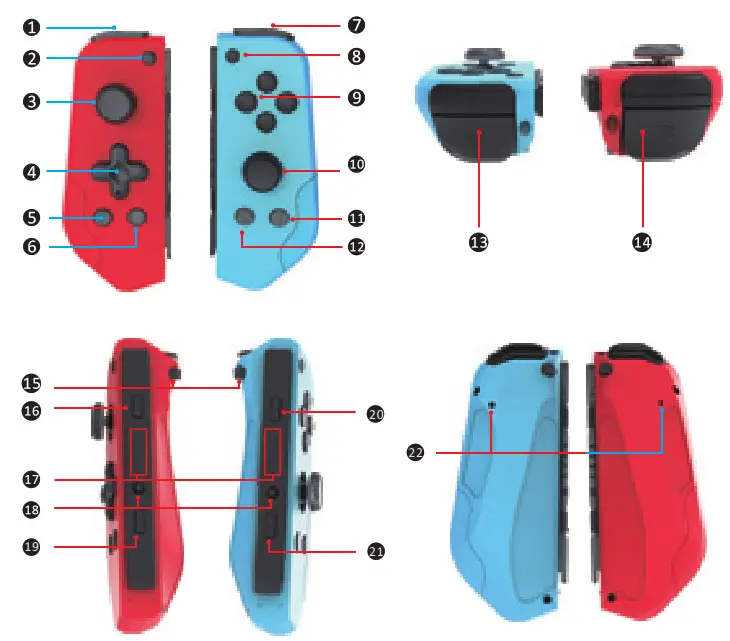 JYS NS168 Alter Native Controller with Grip for Switch - fig