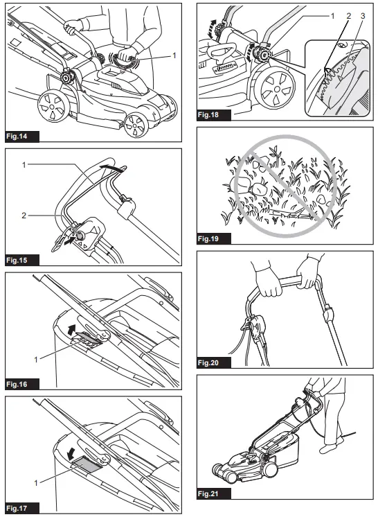makita ELM3320 Electric Lawn Mower - 2