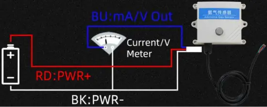 SONBEST KD21V30-NH3 Wall-Mounted Ammonia Sensor mAV Wiring