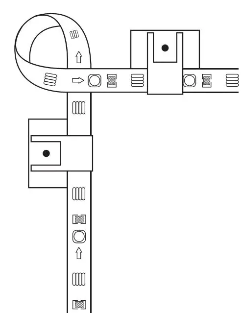 LIDEKA TV LED Strip 2 Meter Auto USB RGB User Manual - For corner setup bend the strip and reinforce