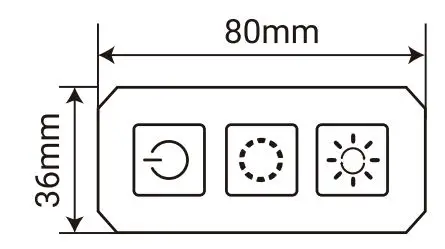 LIDEKA TV LED Strip 2 Meter Auto USB RGB User Manual - Product dimension