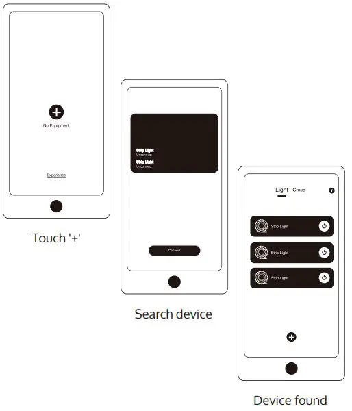LIDEKA TV LED Strip 2 Meter Auto USB RGB User Manual - Switch on the LED strip and open the Lideka Home app