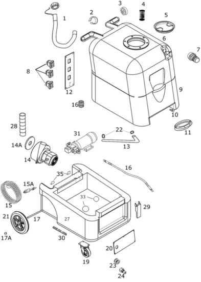 Jon-Don 03-10002 PE120 Carpet Extractor 120 PSI - Fig 1