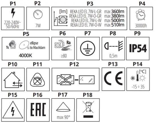 Kanlux 28990 REKA Facade Luminaire LED -