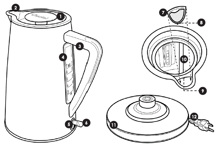 chantal ELSL37-08O 1.8 Quart Electric Water Oslo Kettle-1