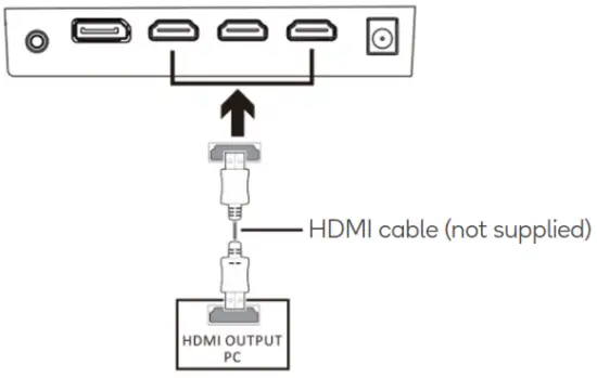 kogan KAMN27RQ1LB 27 Inch Curved Gaming Monitor - HDMI cable