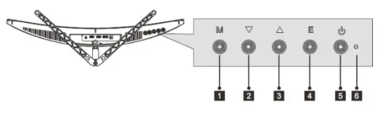 kogan KAMN27RQ1LB 27 Inch Curved Gaming Monitor - button