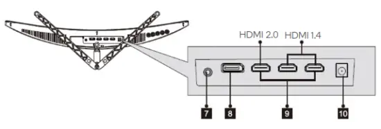 kogan KAMN27RQ1LB 27 Inch Curved Gaming Monitor - headphone
