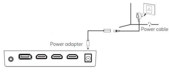 kogan KAMN27RQ1LB 27 Inch Curved Gaming Monitor - power