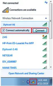 Connecting WLAN Interface