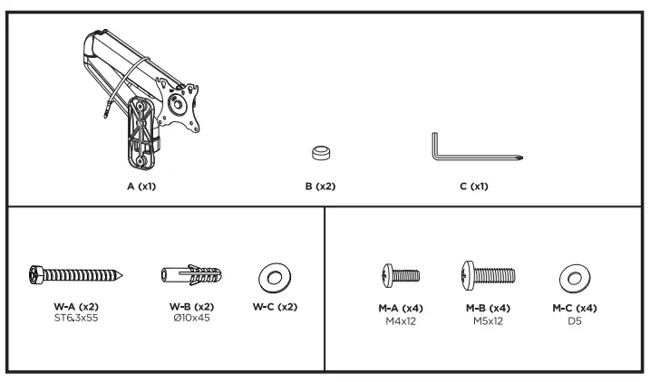 DELTACO-ARM-0360-Counterbalance-Monitor-Wall-Mount-2