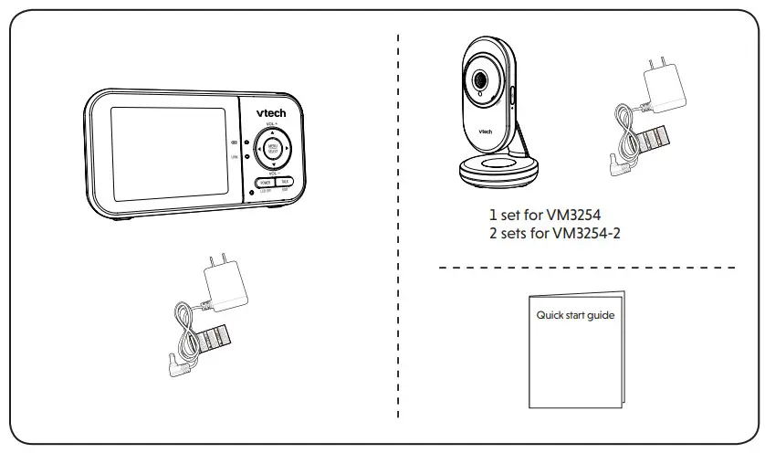 vtech VM3254 2 Video Baby Monitor - figure 1