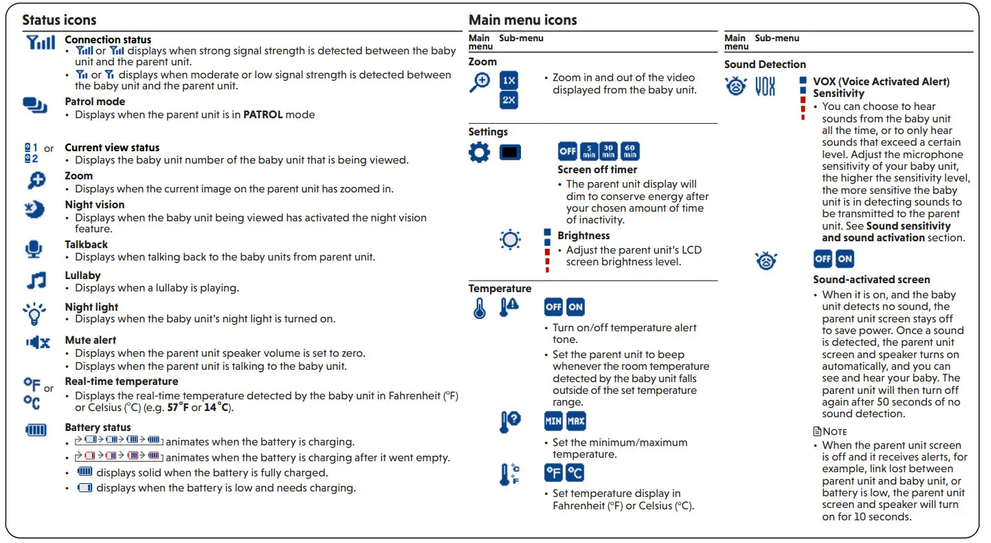 vtech VM3254 2 Video Baby Monitor - figure 11