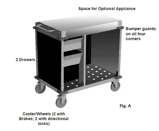 Cadco-CBC-SDCX-Series-Small-Mobile-Demo-Sampling-Cart-fig-2