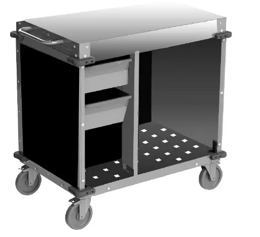 Cadco-CBC-SDCX-Series-Small-Mobile-Demo-Sampling-Cart-product