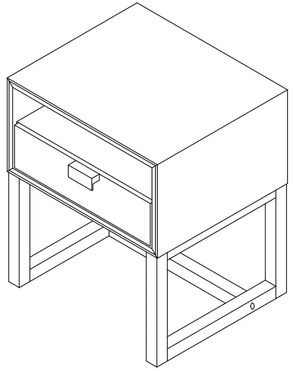 nathan james 34901 Luke Side Table -