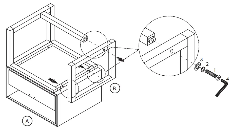 nathan james 34901 Luke Side Table - Allen Key