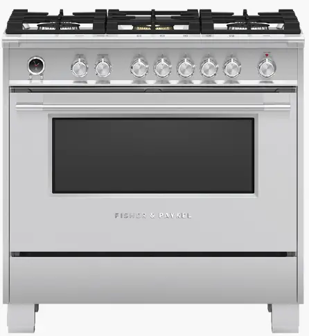 FISHER PAYKEL OR36SCG6X1 Dual Fuel Range 36 Inch Self-cleaning 5 Burners fig (2)