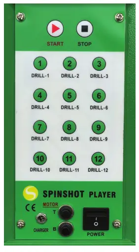 SPINSHOT Player Pickleball Machine - Control Panel